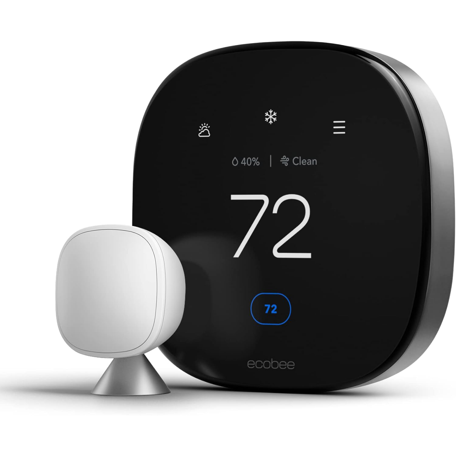 ecobee New Smart Thermostat Premium with Smart Sensor and Air Quality Monitor - Programmable Wifi Thermostat - Works with Siri, Alexa, Google Assistant