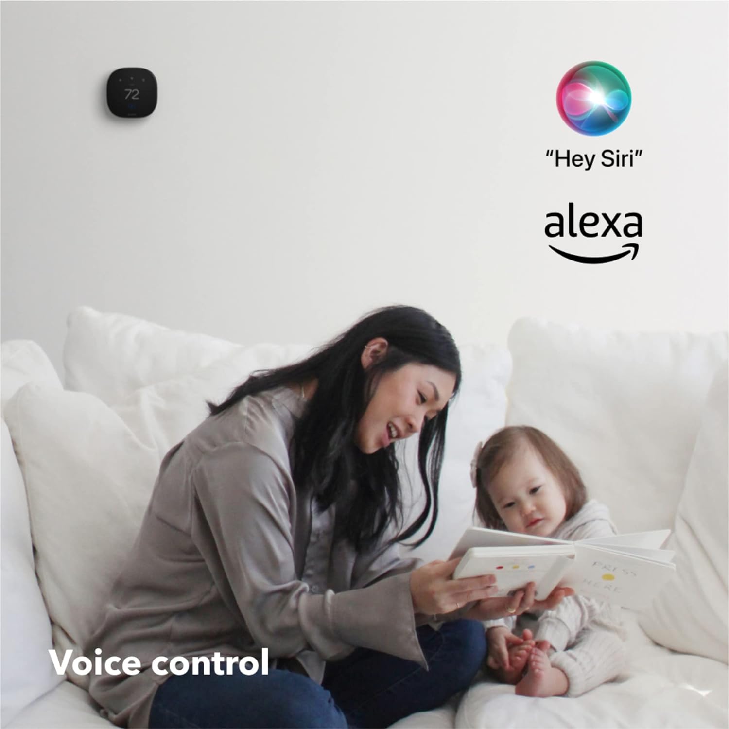 ecobee New Smart Thermostat Premium with Smart Sensor and Air Quality Monitor 