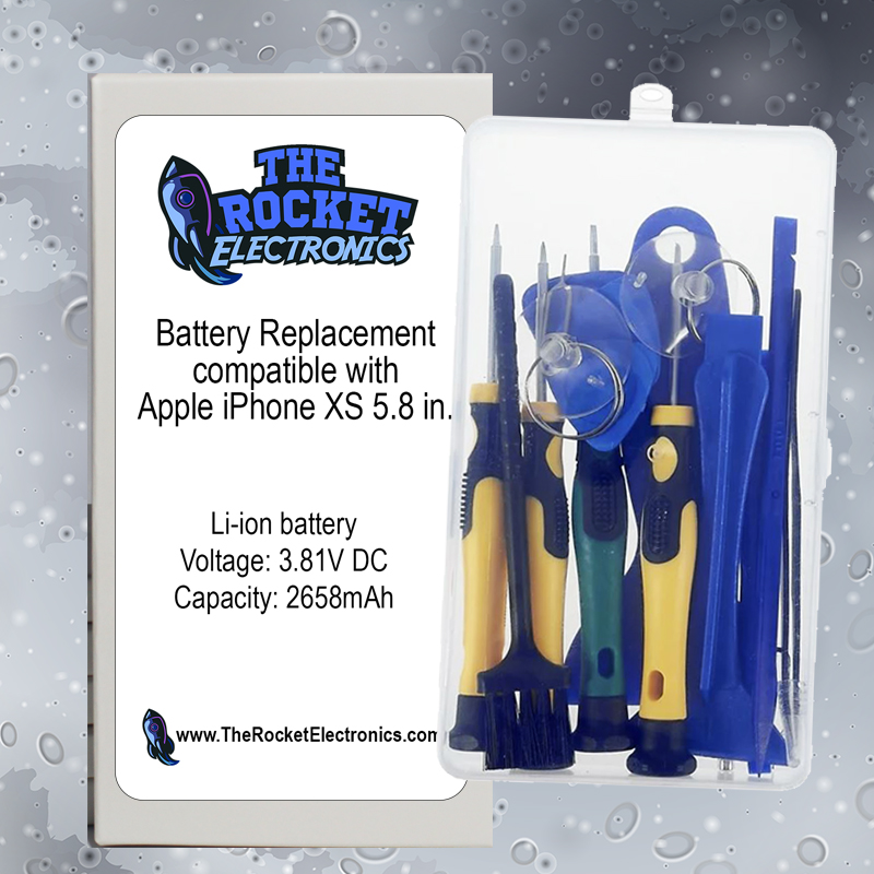 Battery Replacement for Apple iPhone XS 5.8 in. With Repair Tool Kit Set