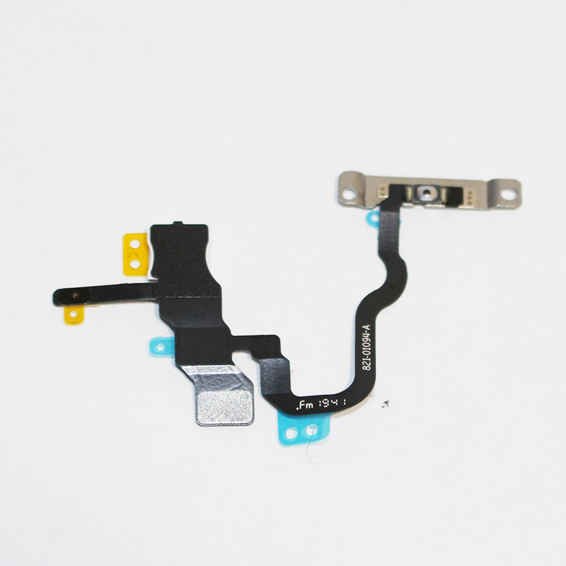 iPhone X 5.8 inch OEM Power ON/OFF Switch Button Flex Cable with Metal Plate Replacement Part