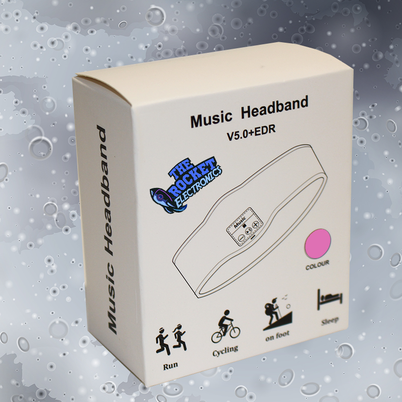 Bluetooth Headband Wireless Music Sleeping Earphone Headphone Sleep Earbud HD Stereo Speaker for Sleeping, Workout, Jogging, Yoga - Rose